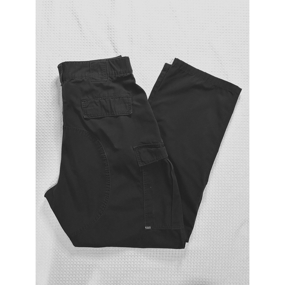 511 Tactical Pants Men's Large (35 1/2 - 39) Black Ripstop 30.5" Inseam -Pockets - Picture 4 of 16
